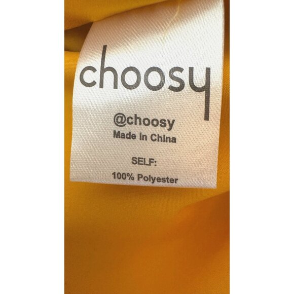 NWT Choosy Yellow/Gold Wrap Dress Size 2 Puff Sleeves & Button Cuffs - Picture 12 of 16